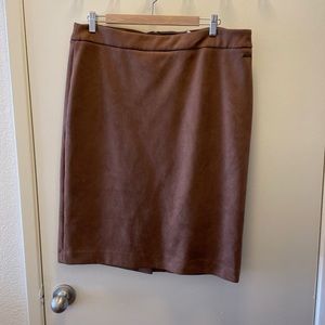 Faux suede skirt